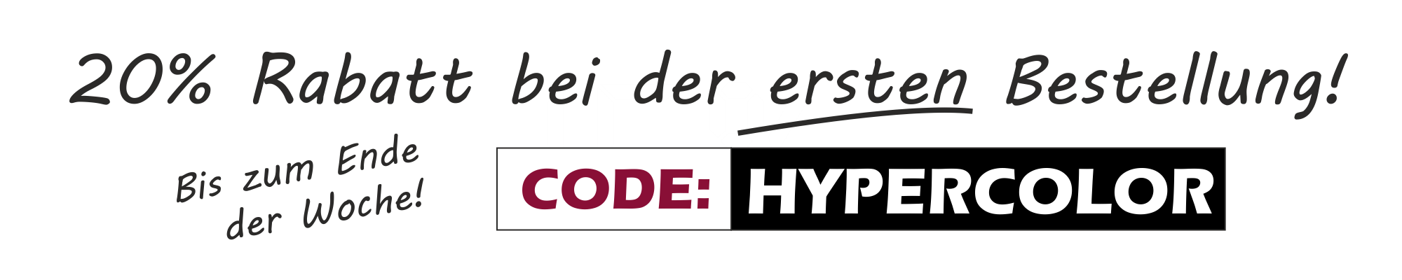 Neukundenrabatt 20%