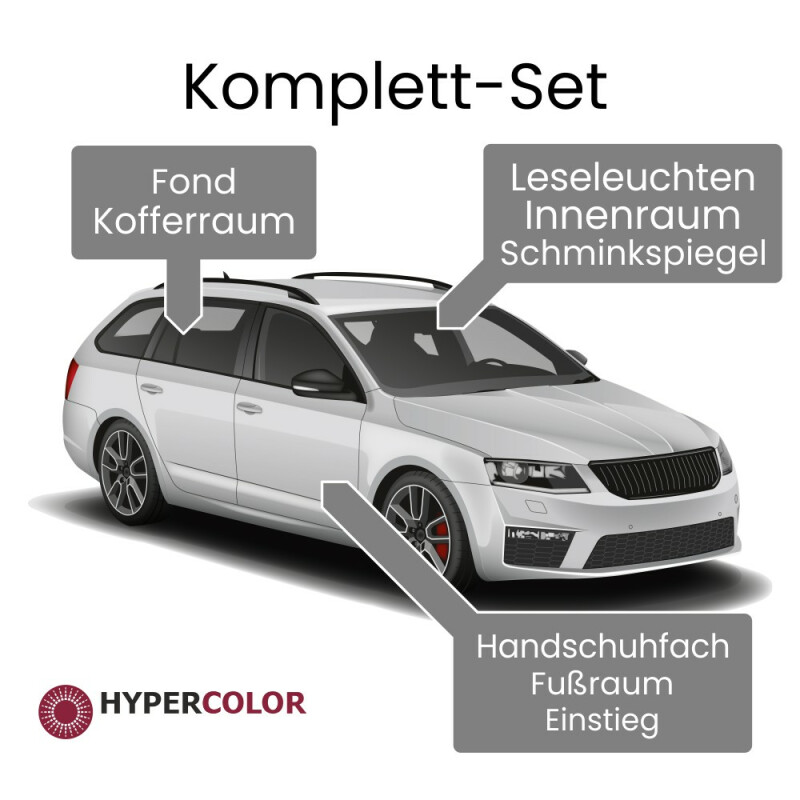 SMD LED Innenbeleuchtung Audi A4 B8 8K Limo rot Limousine Avant Innenlicht Set