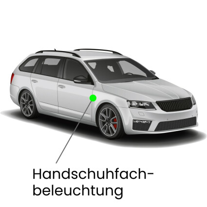 Glove box LED lighting for Skoda Octavia 5E station wagon