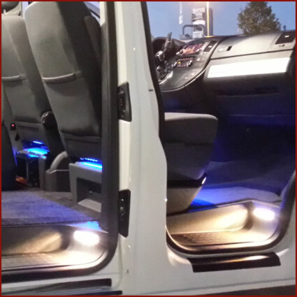 Tür Einstiegsbeleuchtung Beleuchtung Leuchte Licht weiß rot für VW für  Hinten